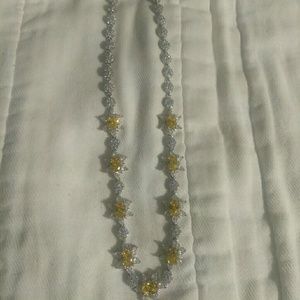 White gold with Yellow diamonds